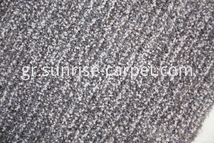 Microfiber with viscose short pile carpet grey color
